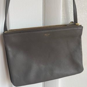 Celine Trio Crossbag in Large Lambskin Gray 🐘🤍